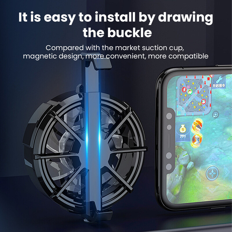 Novi hladnjak mobilnog telefona, stražnja kopča, ventilator za hlađenje, univerzalni hladnjak za mobilni telefon za pametne telefone