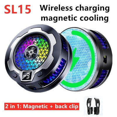 SL15 Bežični punjač 15W Radijator mobilnog telefona Hladnjak s magnetskim poluvodičem SL17 Mali ventilator mobilnog telefona stegnut radijator