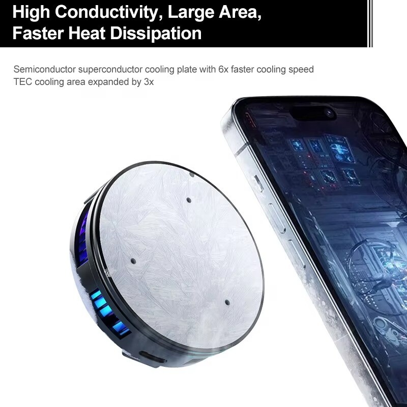 SL15 Bežični punjač 15W Radijator mobilnog telefona Hladnjak s magnetskim poluvodičem SL17 Mali ventilator mobilnog telefona stegnut radijator