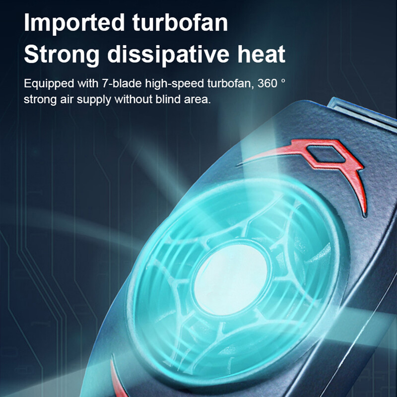 Турбовентилаторен радиатор за телефон ABS Game Cooler System Бърз вентилатор за охлаждане за Iphone Xiaomi Black Shark 4 с батерия Охладител за мобилен телефон