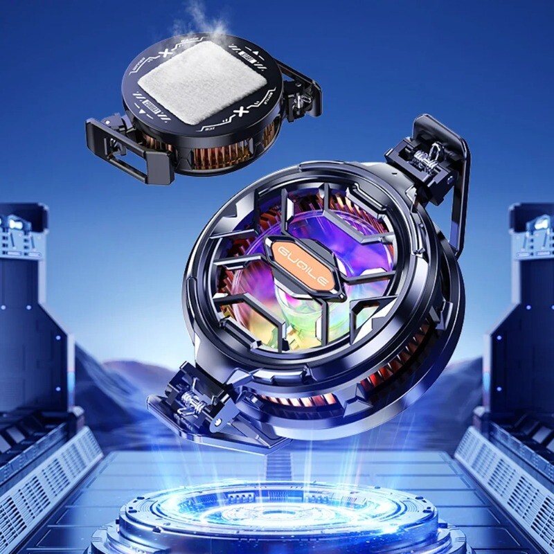 Magnetski poluvodič Rashladni radijator za mobilni telefon 15W Snažno hlađenje Laptop Tablet Radijator Osvjetljenje u 7 boja Hlađenje igrica za telefon