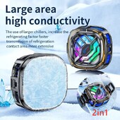 X76A Clip din spate Radiator mobil magnetic cu afișaj digital Răcitor tabletă pentru iPhone Samsung Xiaomi Radiator universal pentru jocuri