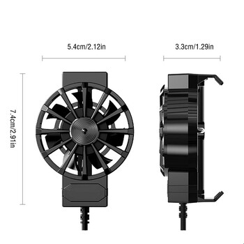 X16 Mini Κινητό Τηλέφωνο Ψύξης Ανεμιστήρας Καλοριφέρ USB Τροφοδοτικό Τροφοδοτικό Παιχνίδι σταθερά Ψύκτης ψύκτρα με ελατήριο 4-6 7 ιντσών