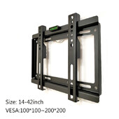 Suport de montare pe perete TV, profil redus, fix pentru televizoare și monitoare cu ecran plat de 14-42 inchi Suport universal pentru monitor TV VESA max 200x200mm