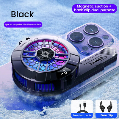 Hladnjak poluvodiča za mobilni telefon, radijator ventilatora za hlađenje poluvodiča u obliku "6" za IOS Android SL33 Magnetski rashladni hladnjak sa stražnjom kopčom
