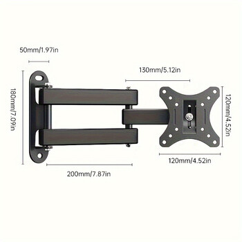 Οθόνη τηλεόρασης Full Motion Βάση στήριξης στον τοίχο με αρθρωτούς βραχίονες Περιστροφή επέκτασης περιστροφής με κλίση για τις περισσότερες επίπεδες καμπύλες τηλεοράσεις 13-27 ιντσών