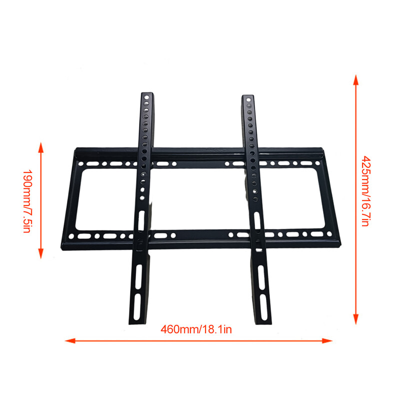 26-63-tolline telerikinnitushoidik Universaalne madala profiiliga lameteleri seinakinnitus Reguleeritav teleririiul LCD LED-monitori tasemega