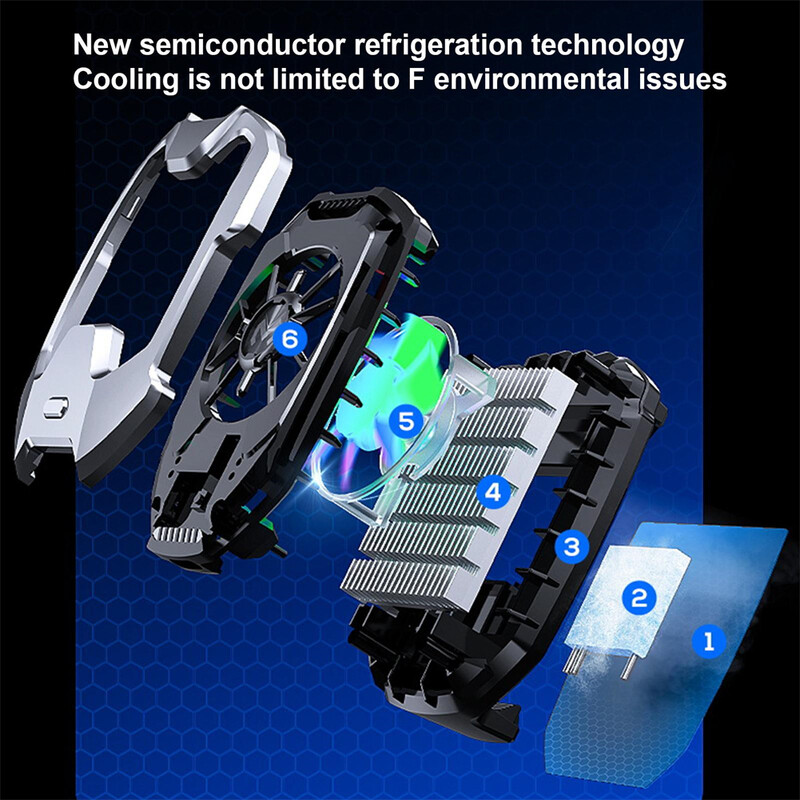 Mobiiltelefoni jahuti pooljuht TEC kiire jahutusventilaator Radiaator Mobiiltelefonid Radiaator mobiilseks mängimiseks välivlog