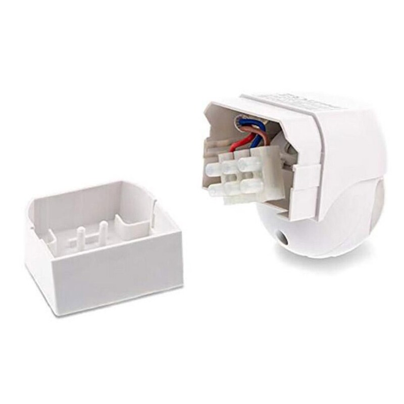 Liikumisandur 220v ~ 240v Liikumisandur automaatne infrapunalüliti kraadianduri pöörlev taimer 180 välimine PIR valgus