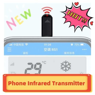 Уреди Адаптер за безжично инфрачервено дистанционно управление Интелигентно приложение за управление на телефона Инфрачервен предавател за IPhone и Android телефон