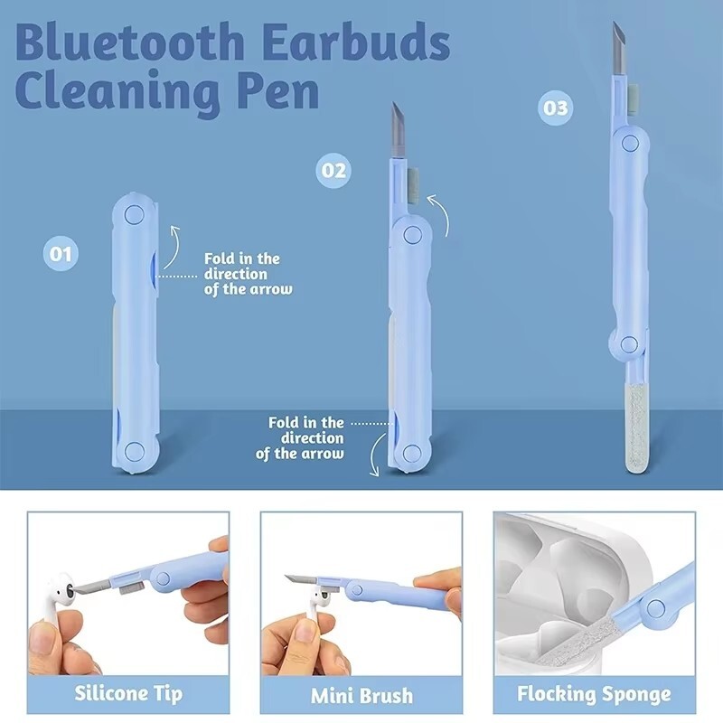 7 в 1 Heady Hearphone Cleaning Pen for Headset Keyboard Cleaning Tools Cleaning Keycap Kit Комплект четки за почистване на клавиатура на компютъра