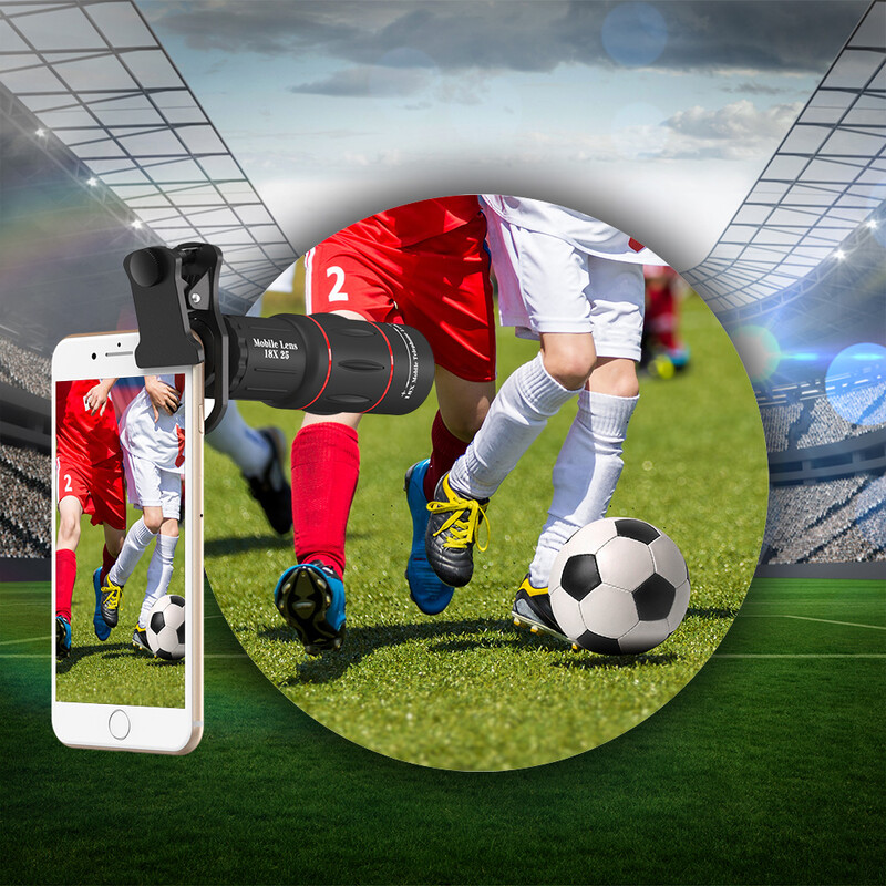 APEXEL Universal 18x25 Zoom monocular HD Optic Telefon mobil Lentile de observare Sondaj Teleobiectiv 18X cu trepied pentru Smartphone