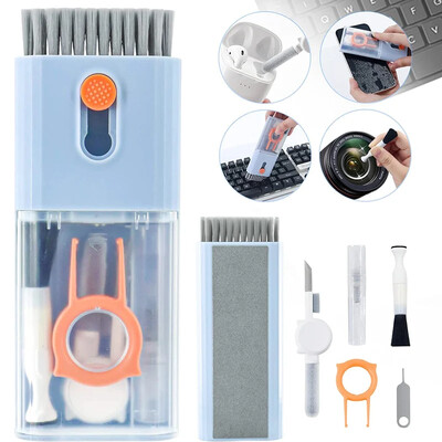 10in1 Cleaner Kit Четка за почистване на екрана, клавиатурата за Airpod, MacBook, iPad, iPhone, лаптоп, телефон, таблет, компютър, камера, електроника