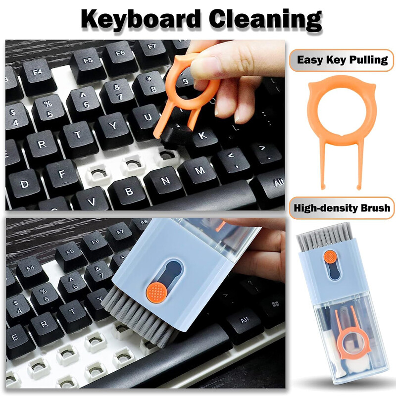 10in1 Cleaner Kit Четка за почистване на екрана, клавиатурата за Airpod, MacBook, iPad, iPhone, лаптоп, телефон, таблет, компютър, камера, електроника