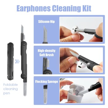 7-σε-1 Computer Cleaner Brush Kit Keycap Puller Bluetooth Earphone Cleaning Pen for AirPods 3 Pro Headset Cleaning Tool