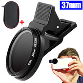 Универсален 37 мм CPL филтър за обектив на камерата на телефона CPL филтър с чанта за контейнер за iPhone 15 14 13 12 11 Samsung Xiaomi