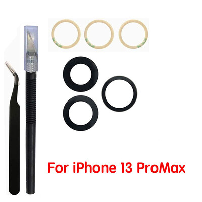 1 set stražnjeg stakla za objektiv kamere za iPhone X XR Xs 11 12 13mini Pro Max stražnja kamera s 3 m ljepila i alata za uklanjanje dijelova za popravak