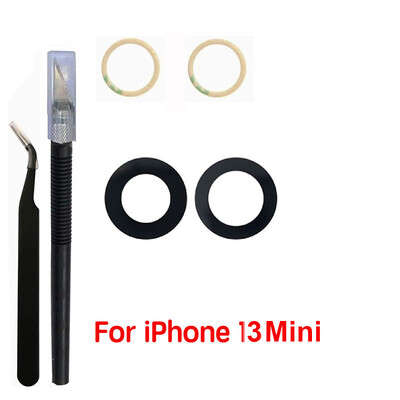 1 set stražnjeg stakla za objektiv kamere za iPhone X XR Xs 11 12 13mini Pro Max stražnja kamera s 3 m ljepila i alata za uklanjanje dijelova za popravak