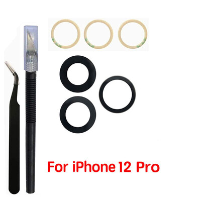 1 set stražnjeg stakla za objektiv kamere za iPhone X XR Xs 11 12 13mini Pro Max stražnja kamera s 3 m ljepila i alata za uklanjanje dijelova za popravak