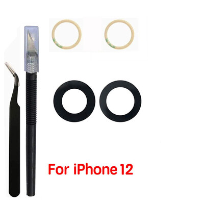 1 set stražnjeg stakla za objektiv kamere za iPhone X XR Xs 11 12 13mini Pro Max stražnja kamera s 3 m ljepila i alata za uklanjanje dijelova za popravak