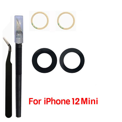 1 set stražnjeg stakla za objektiv kamere za iPhone X XR Xs 11 12 13mini Pro Max stražnja kamera s 3 m ljepila i alata za uklanjanje dijelova za popravak
