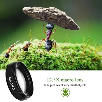 2 IN 1 Lens Universal Clip 37mm Επαγγελματικός φακός κινητού τηλεφώνου 0,45x 49uv Super Wide-Angle + Macro HD φακός για iPhone Android