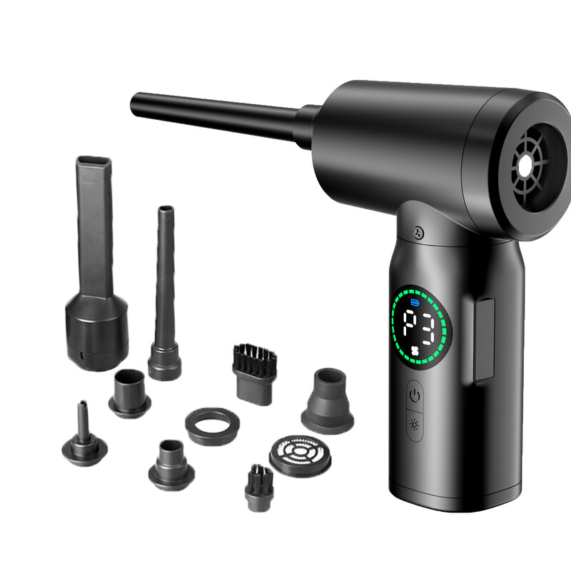 7500 mAh nešiojamas suspausto oro dulkių siurblys 2 viename oro pūstuvas ir dulkių siurblys belaidis dulkių siurblys, skirtas klaviatūros kompiuteriui valyti