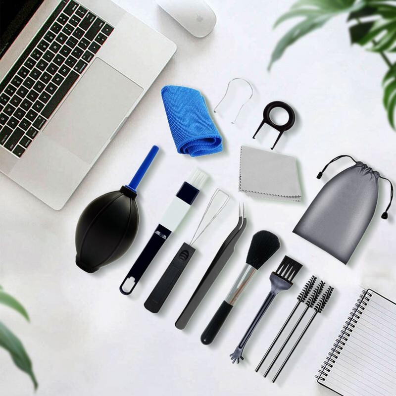 Kompiuterių valymo įrankių rinkinys Daugiafunkcis mobiliųjų telefonų valymo rinkinys Nešiojamojo kompiuterio valymo rinkinys Klaviatūros valymas su ekrano valymu