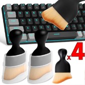 4-1 vnt. valymo šepetėlis, skirtas automobilio prietaisų skydeliui, nešiojamojo kompiuterio ekrano dulkių šepetys, automobilio salono valymo įrankis su apsauginiu dangteliu