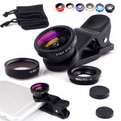 3u1 Fisheye širokokutni objektiv za mikro kameru za iPhone Xiaomi Redmi 3u1 Zoom Fish Eye Lens na lećama pametnog telefona sa kopčom za telefon