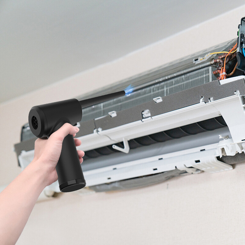 Įkraunamas belaidis oro dulkės 51000 RPM USB suspausto oro pūstuvas dulkių pūtimo pistoletas, skirtas nešiojamojo kompiuterio automobilio klaviatūros valymui