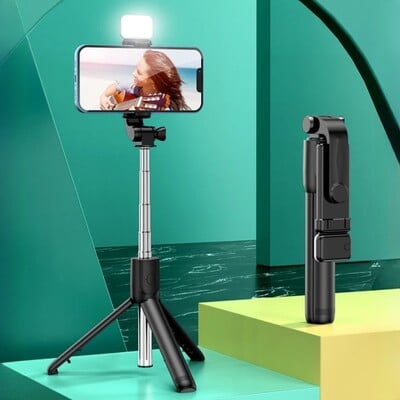 FGCLSY Monopod Remote Shutter Fill Light za iPhone Samsung Xiaomi Phone Držač Mini Stativ Bežični Bluetooth Selfie Stick