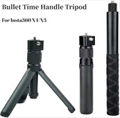 Bullet Time Handle Комплект статив Въртяща се ръкохватка на 360° за insta 360 x4/x3 DJI Pocket 3 Gopro Универсална екшън камера за селфи стик