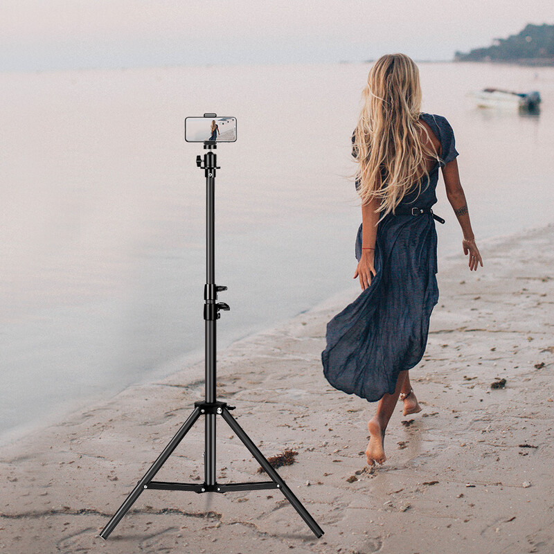 2m 170/150/55cm Selfie Stativ Aluminijski Svjetlosni Stalak Za Nosač Za Telefon Stalak Digitalni Fotoaparat Stativ Sa Stezaljkom Bluetooth Kontroler