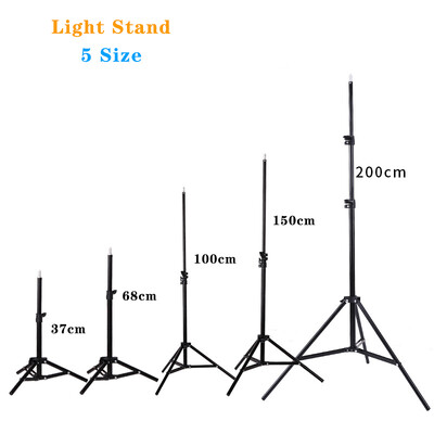 200 cm-es fényképezőállvány lámpaállványok 1/4 csavaros fejjel állítható fényállvánnyal Fotóállvány telefongyűrűs fényű fotóstúdióhoz