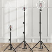 Stativ za prijenos uživo 160 cm Vrsta slijetanja Sidro kamere Selfie svjetlo Okvir Metalni termometar Držač telefona