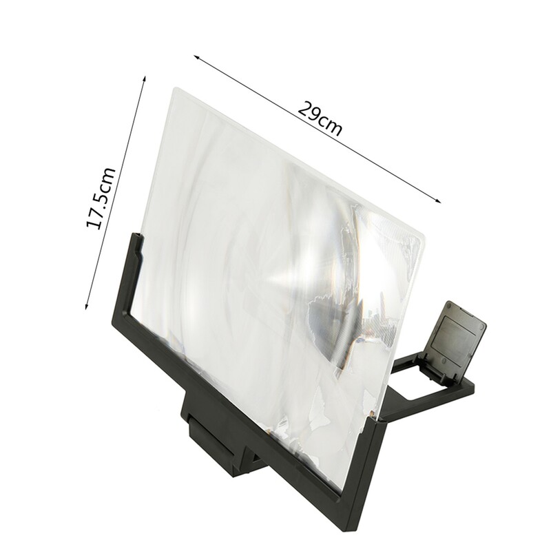 Amplificator pentru ecranul telefonului mobil de 14 inchi Lupa cu suport pentru lupă 3D Amplificator video HD Suport pentru telefon Suport pentru ecran mărit