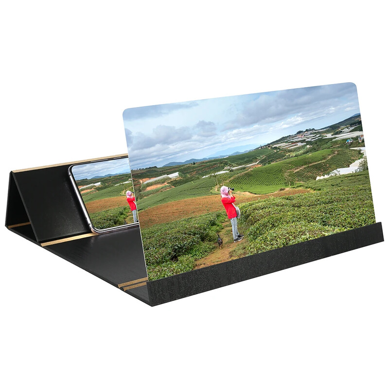 Pojačalo zaslona od 12 inča, 3D sklopivo povećalo zaslona, univerzalni mobilni telefon, video povećalo, nosač, stalak za povećanje zaslona