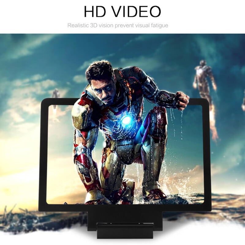 3D 8,5 colio ekrano stiprintuvas sulankstomas mobiliojo telefono didinamasis stiklas HD stovas vaizdo stiprintuvo laikiklis Padidinti stovą Akių apsauga
