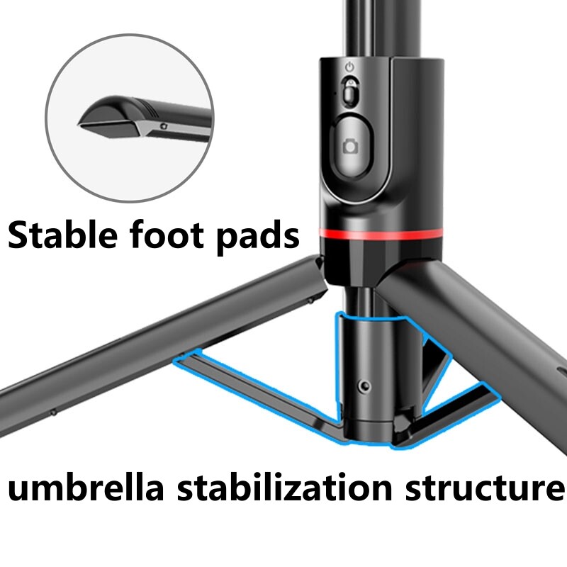 „Selfie Stick“ trikojis su nuotoliniu ištraukiamu nešiojamu mobiliuoju telefonu belaidžiu „Bluetooth“ asmenukių lazda, skirta asmenukės vaizdo įrašymui