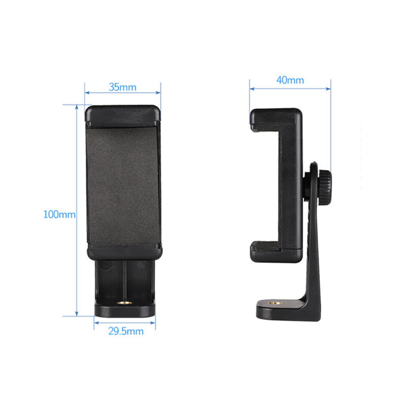 Universalus telefono trikojo tvirtinimo adapteris Mobiliojo telefono kirpimo laikiklis Vertikalus 360 laipsnių trikojo stovas 1/4 prisukamas mobiliojo telefono spaustuko laikiklis