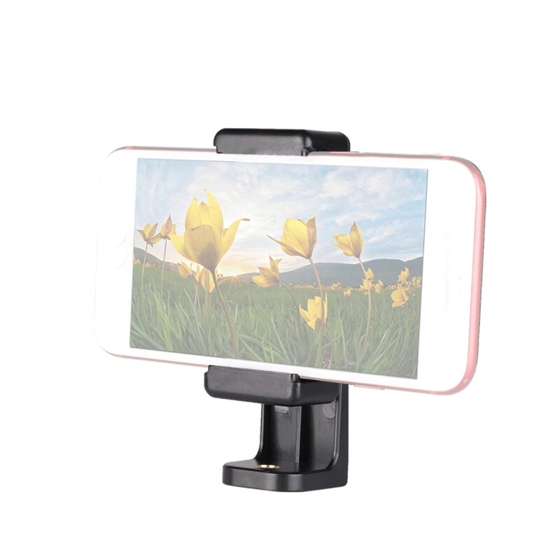 Universalus telefono trikojo tvirtinimo adapteris Mobiliojo telefono kirpimo laikiklis Vertikalus 360 laipsnių trikojo stovas 1/4 prisukamas mobiliojo telefono spaustuko laikiklis