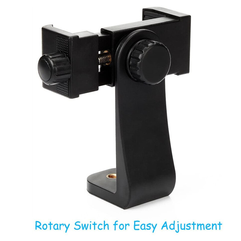 360 laipsnių mobiliojo telefono spaustukas, suderinamas su visais 1/4 prisukamu mobiliojo telefono laikikliu, stovinčiu staliniu trikojo adapteriu, skirtu iPhone stovui