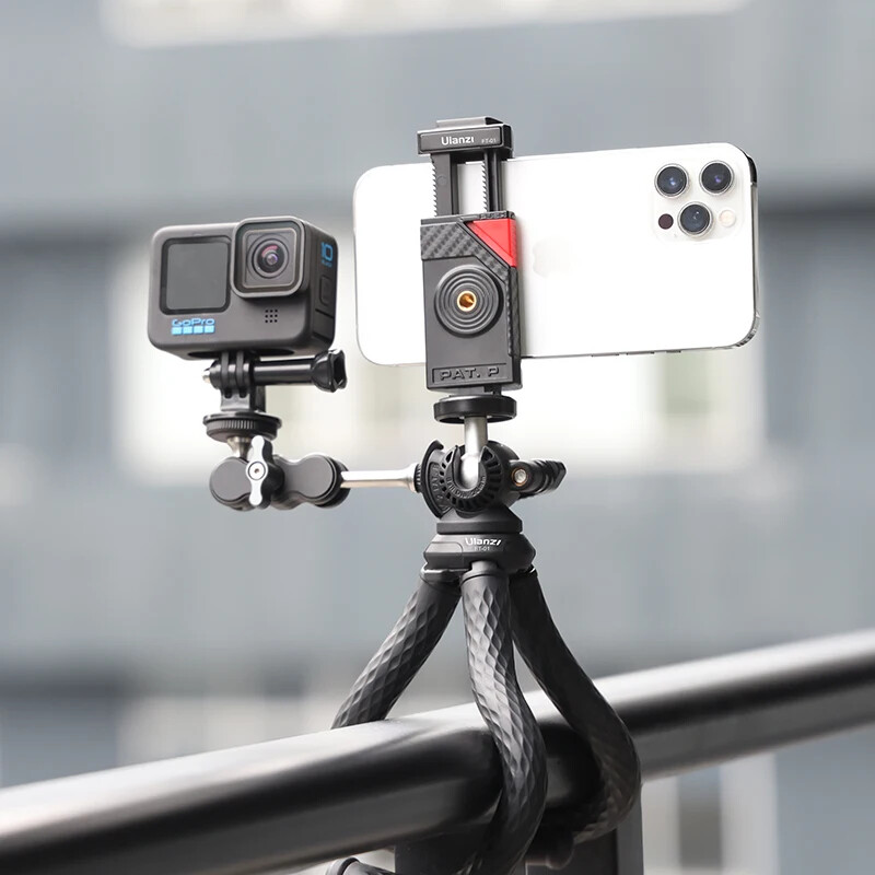 Ulanzi FT-01 lankstus trikojis, skirtas išmaniųjų telefonų aštuonkojų trikojams su 1/4 prisukamu telefono laikikliu Mobilus Vlogging trikojis Kelioninis trikojis