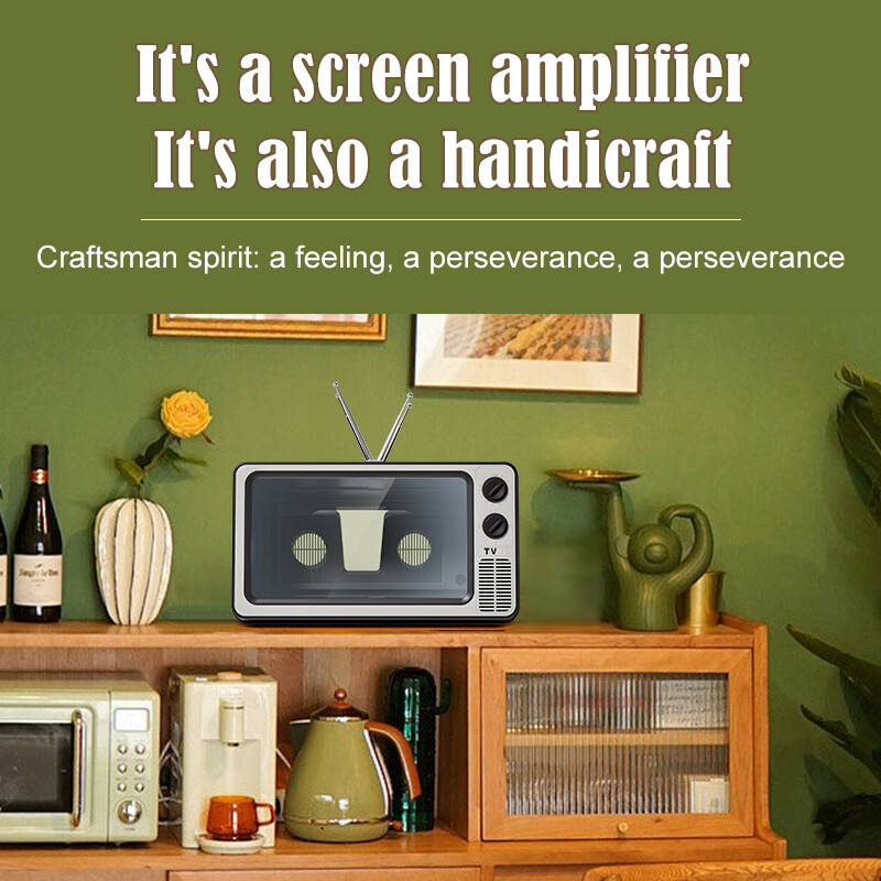 12-inčni 3D držač za telefon za iphone 15 16 HD video pojačalo Surround zvuka Proširivo postolje Povećalo zaslona telefona Retro TV Box