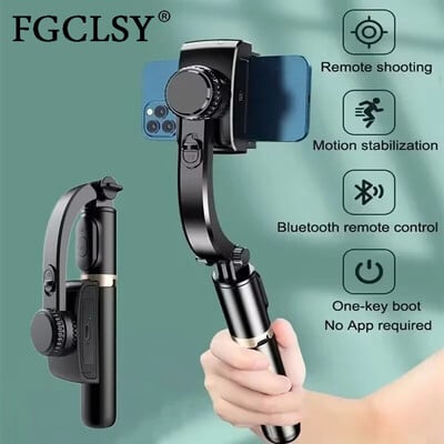 FGCLSY 2024 AI Видео стабилизатор Bluetooth селфи стик статив Gimbal Stabilizer For Smartphone Live vertical shooting bracket