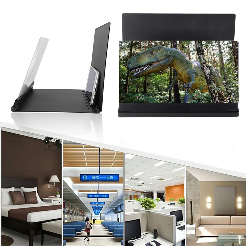 Mobiiltelefoni ekraani luup Video HD võimendi Suurenda ekraani statiivi kronstein Ekraani suurendusklamber Video luubi klamber