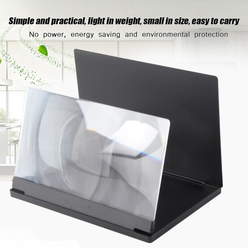 Mobiiltelefoni ekraani luup Video HD võimendi Suurenda ekraani statiivi kronstein Ekraani suurendusklamber Video luubi klamber