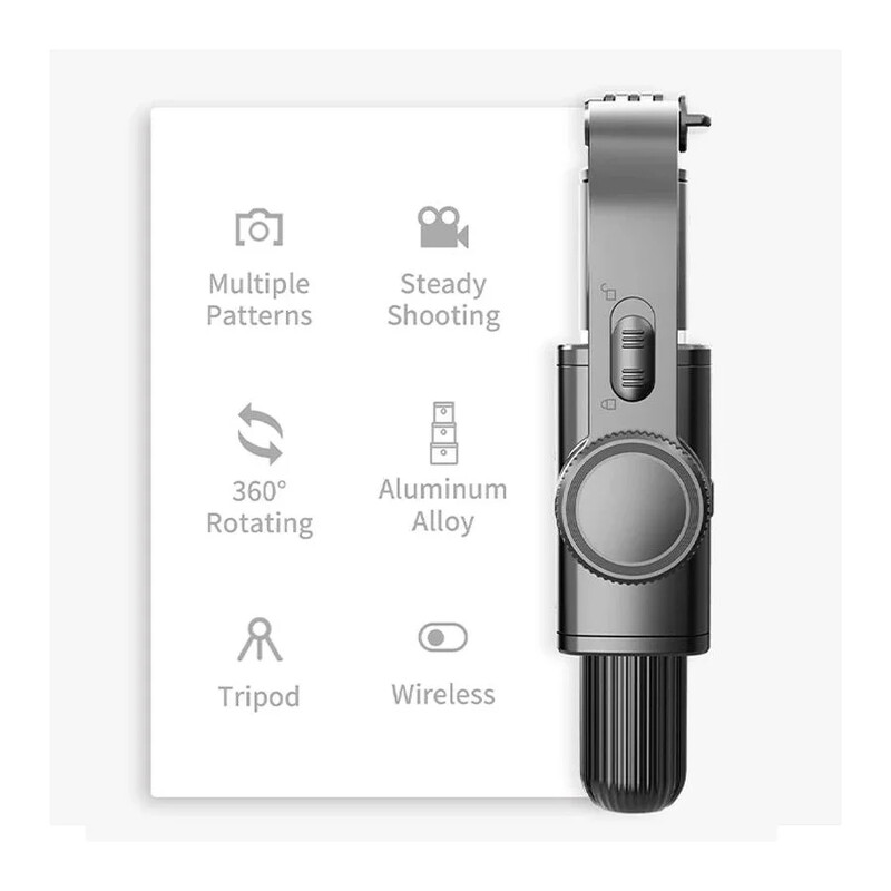 Ručni gimbal stabilizator za pametni telefon 1-osni sa selfie štapom stativ Bežični Bluetooth daljinski upravljač za iPhone Android