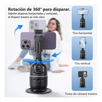 P03 Gimbal Stabilizer για Κινητό Τηλέφωνο AI 360 Ακολουθήστε επιτραπέζιο Gimbal παρακολούθησης προσώπου Selfie Stand για κινητά τηλέφωνα και κάμερες